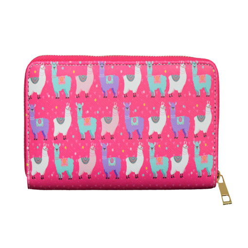 Picture of PURSE ZIP AROUND LLAMA